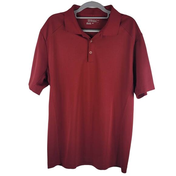 Nike Golf Tour Performance Dri Fit Burnt Orange Collared Top L - Picture 1 of 5